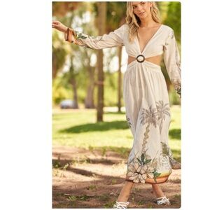 Z&L sz Small Cream Rio Grande Maxi Dress New